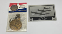 Load image into Gallery viewer, Blue Angels 100th Anniversary Of Powered Flight Key Chain &amp; F/A 18 Data Plate