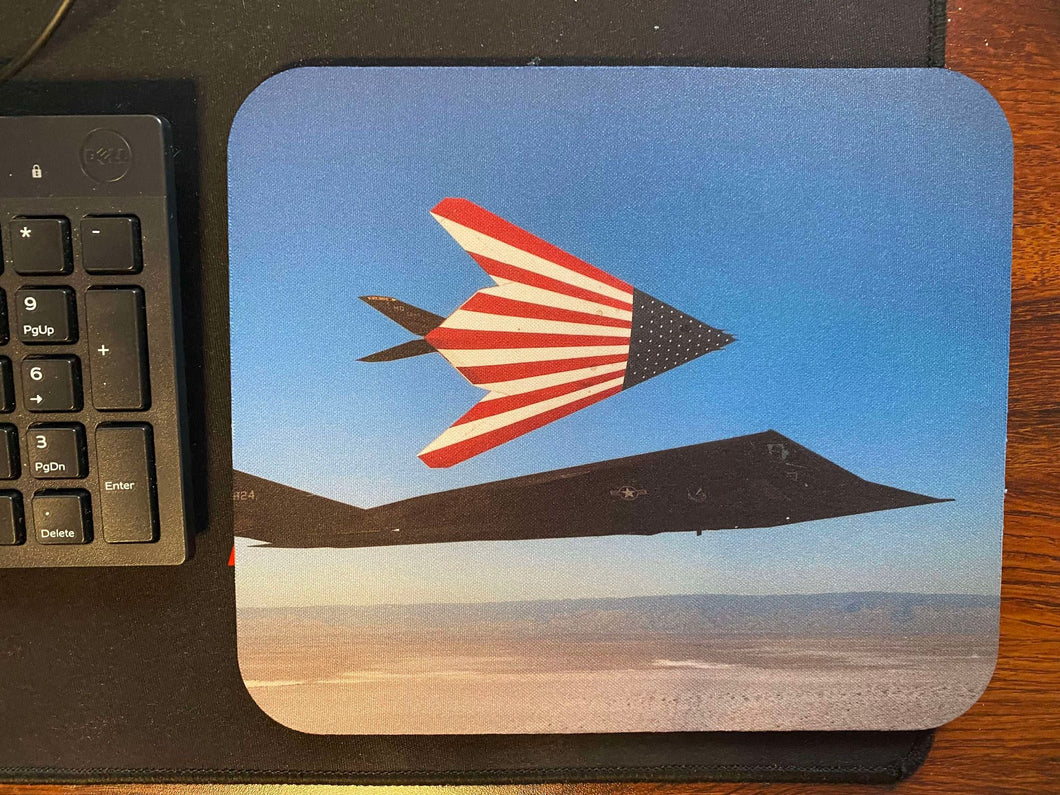 F-117 Nighthawks US Flag painted Mousepad