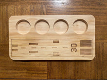 Load image into Gallery viewer, Laser Etched Natural Wood Flight Tray Runway Aviation Theme