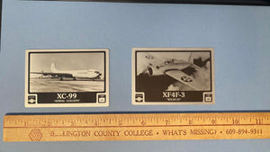 Set of Eight (8) collectible aircraft data plates X and Y series aircraft